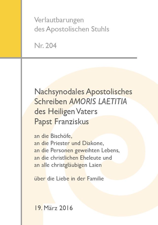Cover des Schreibens Amoris Laetitia