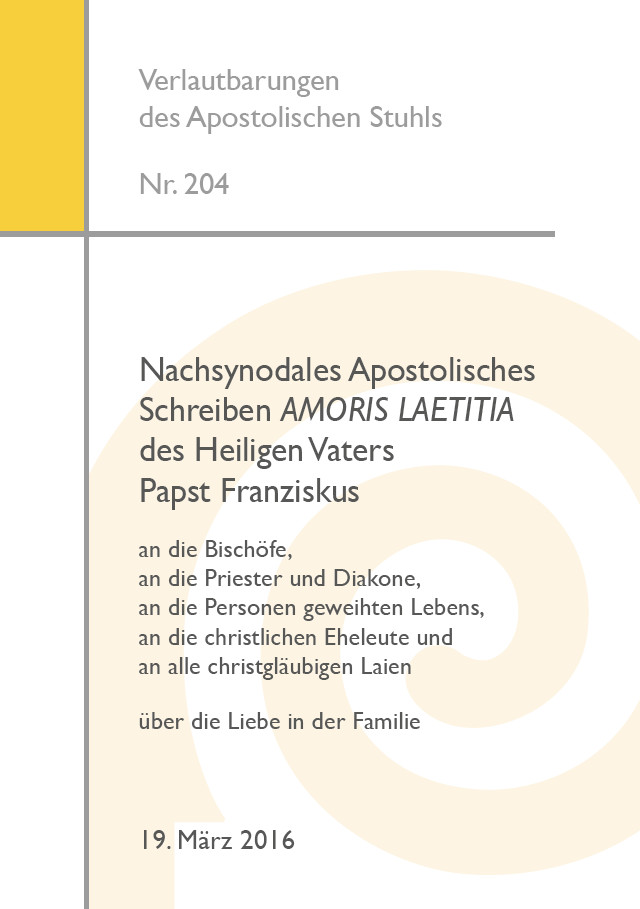 Cover des Schreibens Amoris Laetitia