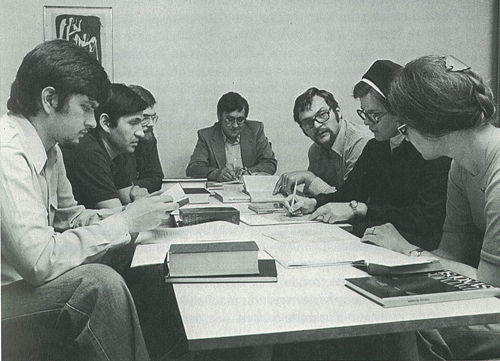 Gruppenarbeit auf einer Studienveranstaltung von Theologie im Fernkurs