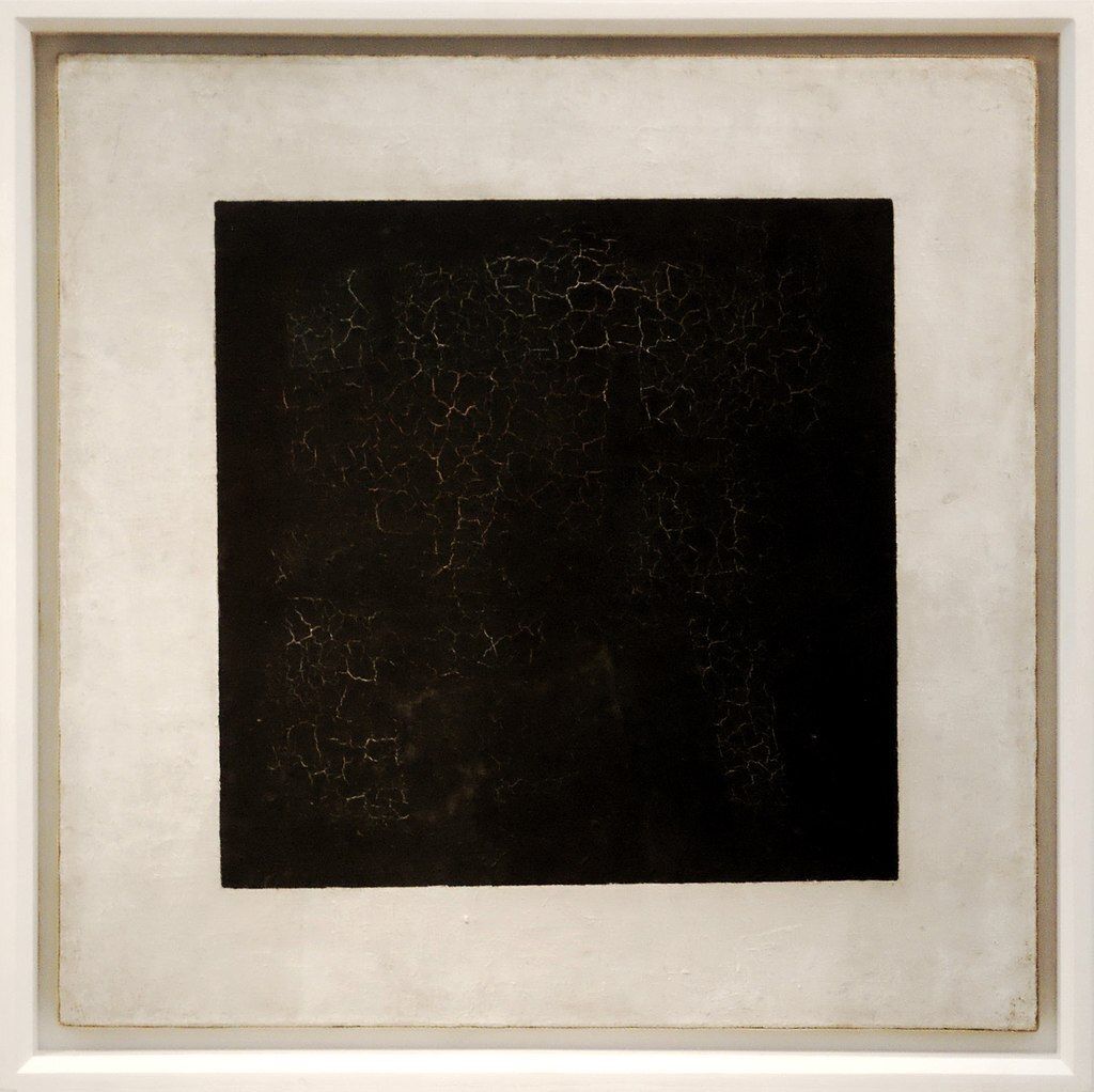 Schwarzes Quadrat auf weißem Grund, 1915 erstmals ausgestellt, Tretjakow-Galerie, Moskau