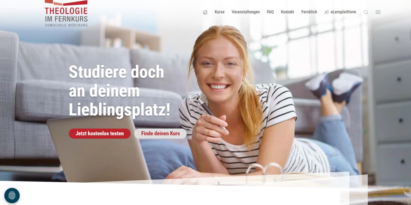 Startseite der Neuen Website von Theologie im Fernkurs